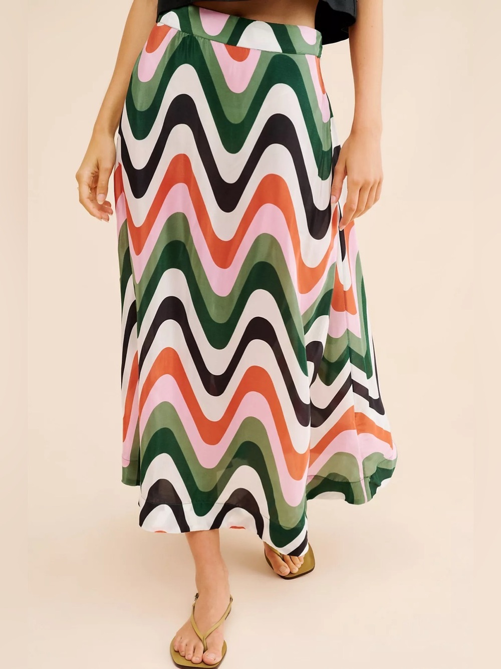 Farm Rio: Wave Gradient Midi Skirt - Picture 7 of 10